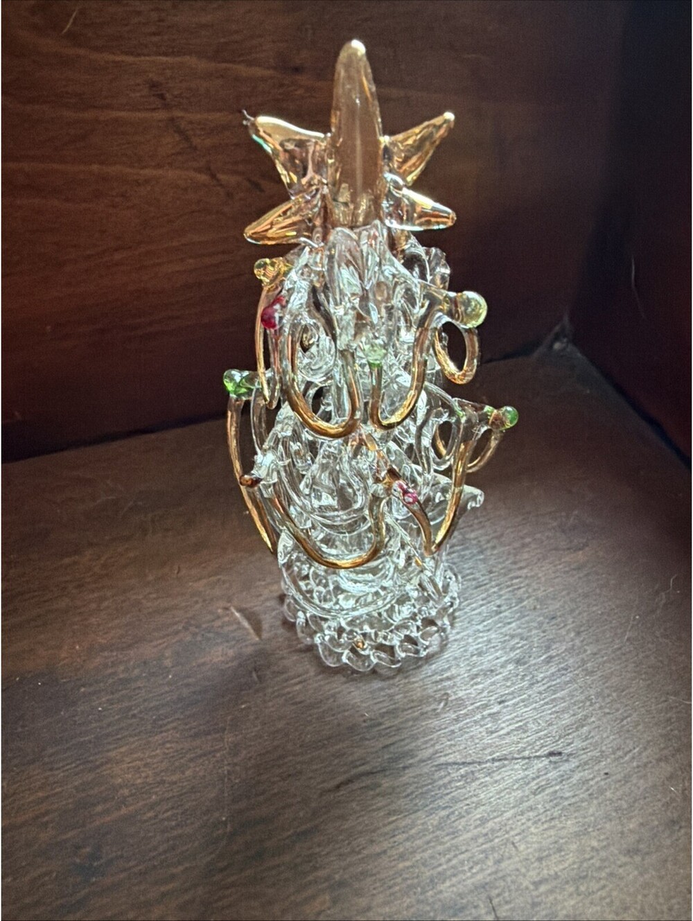Vintage Lot 6 Christmas Glass Ornaments Nativity Stars Small Christmas Tree - Picture 7 of 9